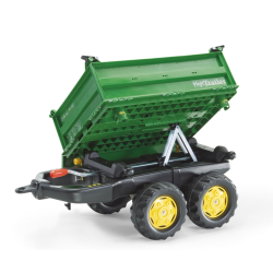 Rolly Toys 122004 Przyczepa Rolly-Mega Trailer jasno zielona, żółte koła, 2-osie