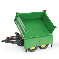 Rolly Toys 122004 Przyczepa Rolly-Mega Trailer jasno zielona, żółte koła, 2-osie
