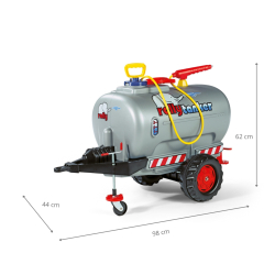 Rolly Toys 122776 Cysterna Rolly Tanker z pompą i sikawką Szara  1-oś