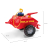 Rolly Toys 122967 Cysterna Rolly - Vacumax Fire z Pompą i Sikawką czerwona