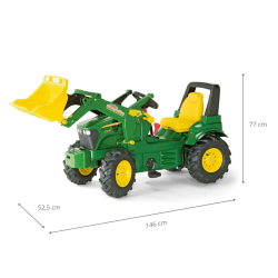 Rolly Toys 710126 Traktor Rolly Farmtrac John Deere z łyżką i pompowanymi kołami