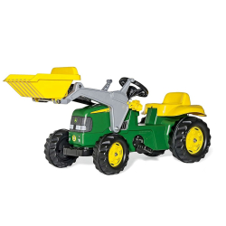 Rolly Toys 811496 Traktor Rolly Junior John Deere z łyżką i przyczepą