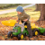 Rolly Toys 811496 Traktor Rolly Junior John Deere z łyżką i przyczepą
