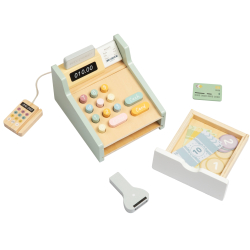 Tooky Toy TP543 Drewniana kasa sklepowa