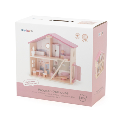 Viga 44256 PolarB Dwupoziomowy domek dla lalek z mebelkami