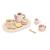 Viga 44267 PolarB Drewniany zestaw do kawy i herbaty - pink