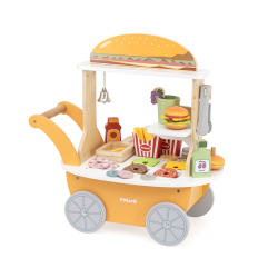 Viga 44280 PolarB Mały Burger Bar – Drewniany Wózek Kulinarny