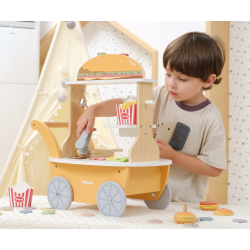 Viga 44280 PolarB Mały Burger Bar – Drewniany Wózek Kulinarny