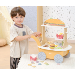 Viga 44280 PolarB Mały Burger Bar – Drewniany Wózek Kulinarny