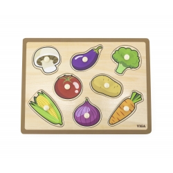 Viga 44578 Puzzle na podkładce z uchwytami - warzywa-101630