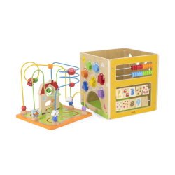 Viga 44591 Kostka edukacyjna 5w1 z labiryntem przestrzennym