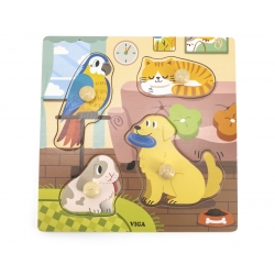 Viga 44595 Puzzle z uchwytami - zwierzęta