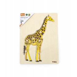Viga 44605 Puzzle na podkładcez uchwytami - Żyrafa