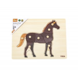 Viga 44607 Puzzle na podkładce z uchwytami - Koń