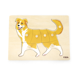 Viga 44611 Puzzle na podkładce z uchwytami - Pies