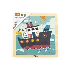 Viga 44630 Puzzle na podkładce 9 elementów - statek