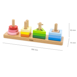 Viga 44685 Klocki z sorterem kształtów - figury geometryczne