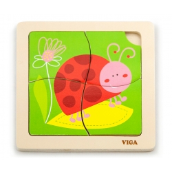 Viga 50140 Puzzle na podkładce - biedronka