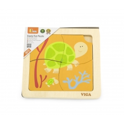 Viga 50143 Puzzle na podkładce - żółwiki