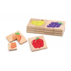 Viga 50700 Zestaw puzzli magnetycznych - owoce i warzywa