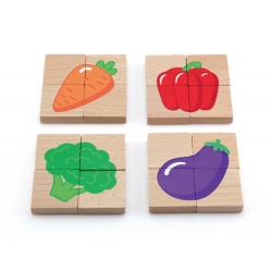 Viga 50700 Zestaw puzzli magnetycznych - owoce i warzywa