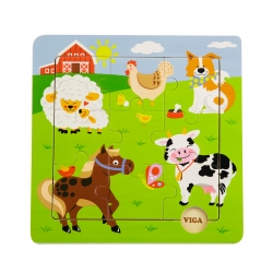Viga 50837 Puzzle na podkładce farma