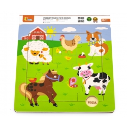 Viga 50837 Puzzle na podkładce farma