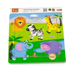 Viga 50838 Puzzle na podkładce zoo