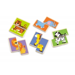 Viga 50842 Puzzle dopasowanka - dzikie zwierzęta