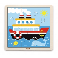 Viga 51445 Puzzle na podkładce 9 elementów - statek