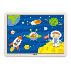 Viga 51461 Puzzle na podkładce 24 elementy - kosmiczna przygoda