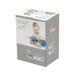 Viga 51613 Szaro biała piramidka edukacyjna - piesek