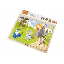 Viga 51458 Puzzle na podkładce 16 elementów - Bajkowy zamek